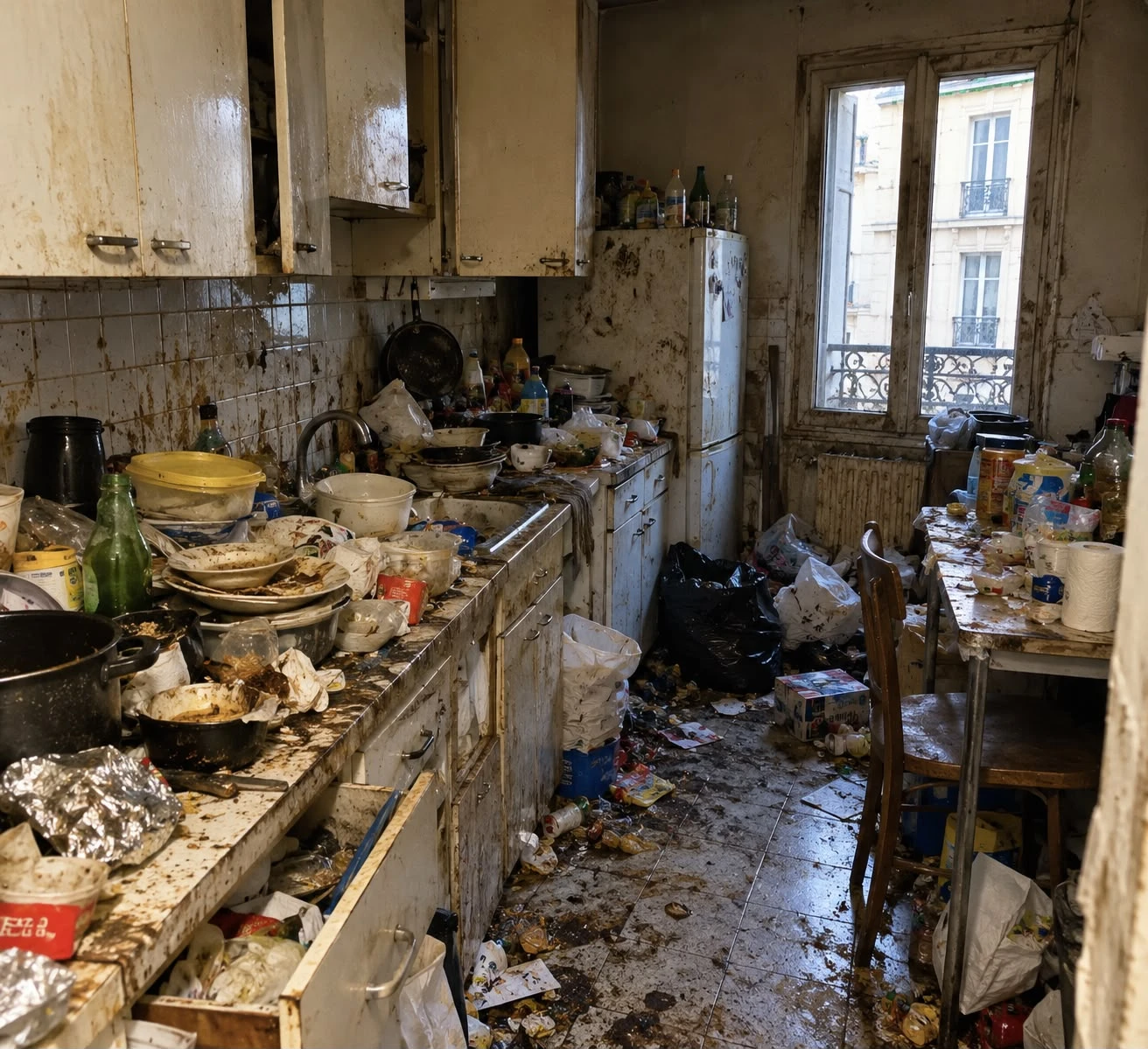 Cuisine insalubre avant intervention Expert Clean